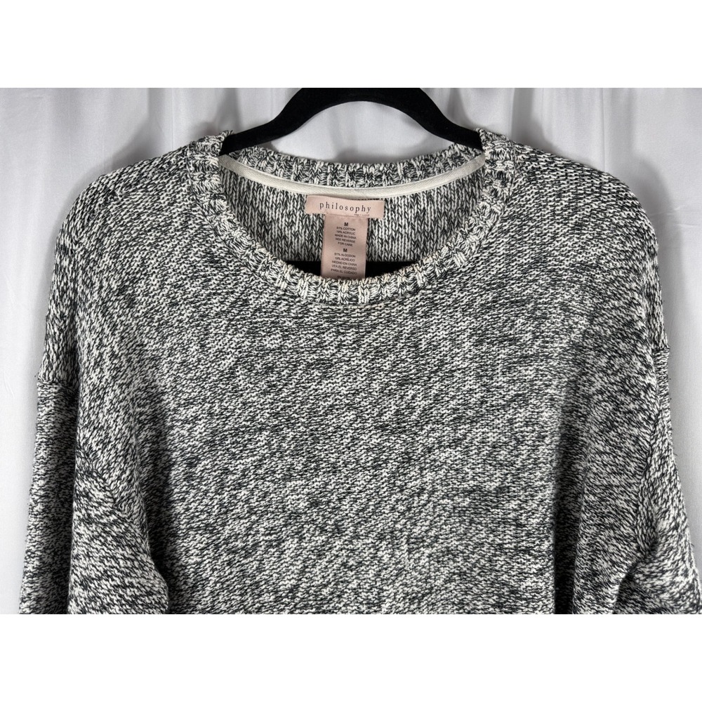 Philosophy Knit‎ Sweater Women M Cotton Acrylic Blend Crew Neck Long Sleeve - Picture 2 of 7